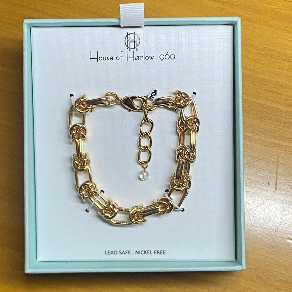 ✨ House of Harlow 1960 Gold Tone Statement Chain Bracelet ✨